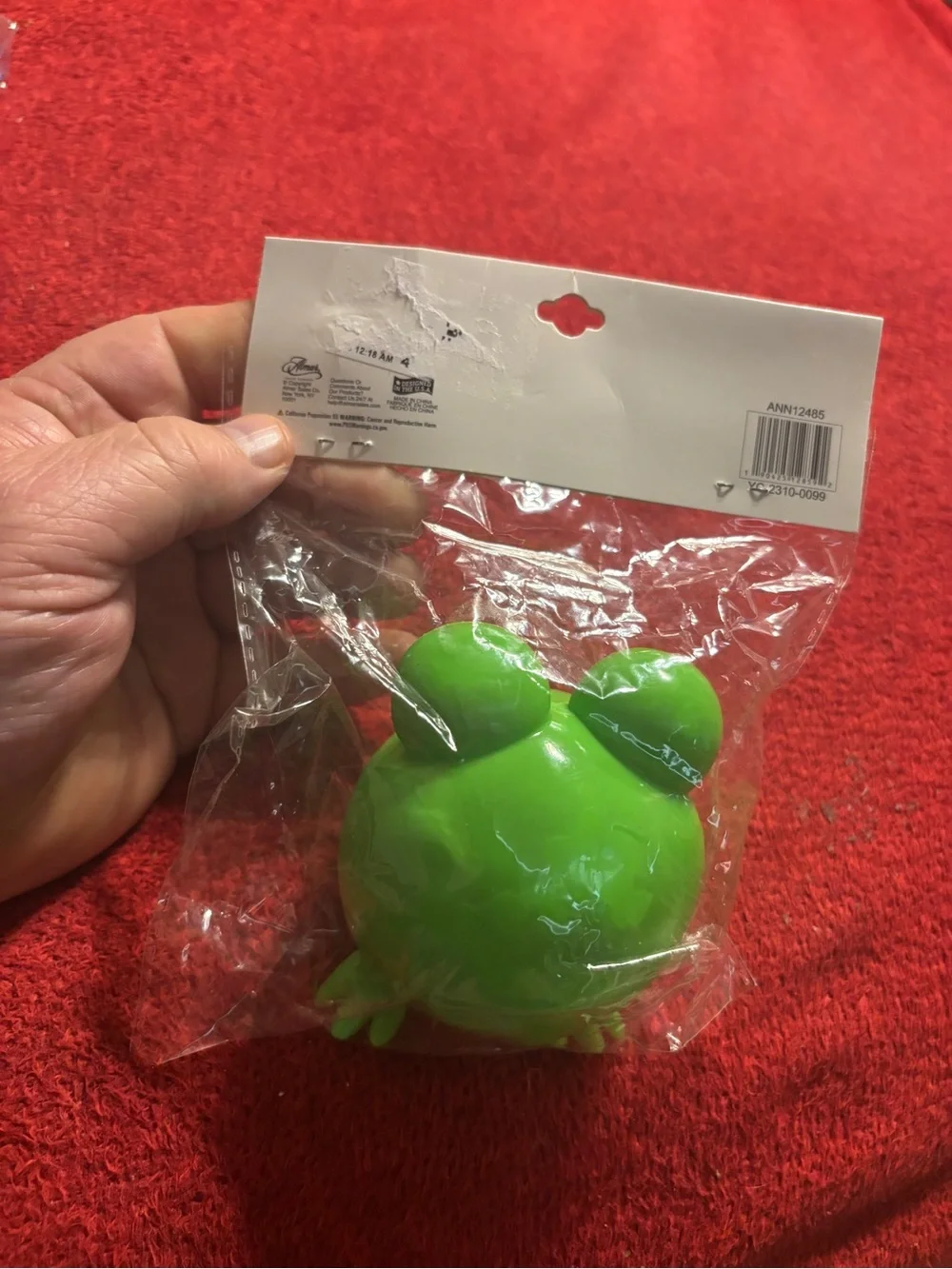 Expressions Green Frog Squeeze Popper Ball - Stress Relief Kids Toy new